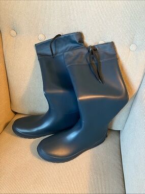 Asgard Packable Tall Rain Boots Navy Blue Size 38